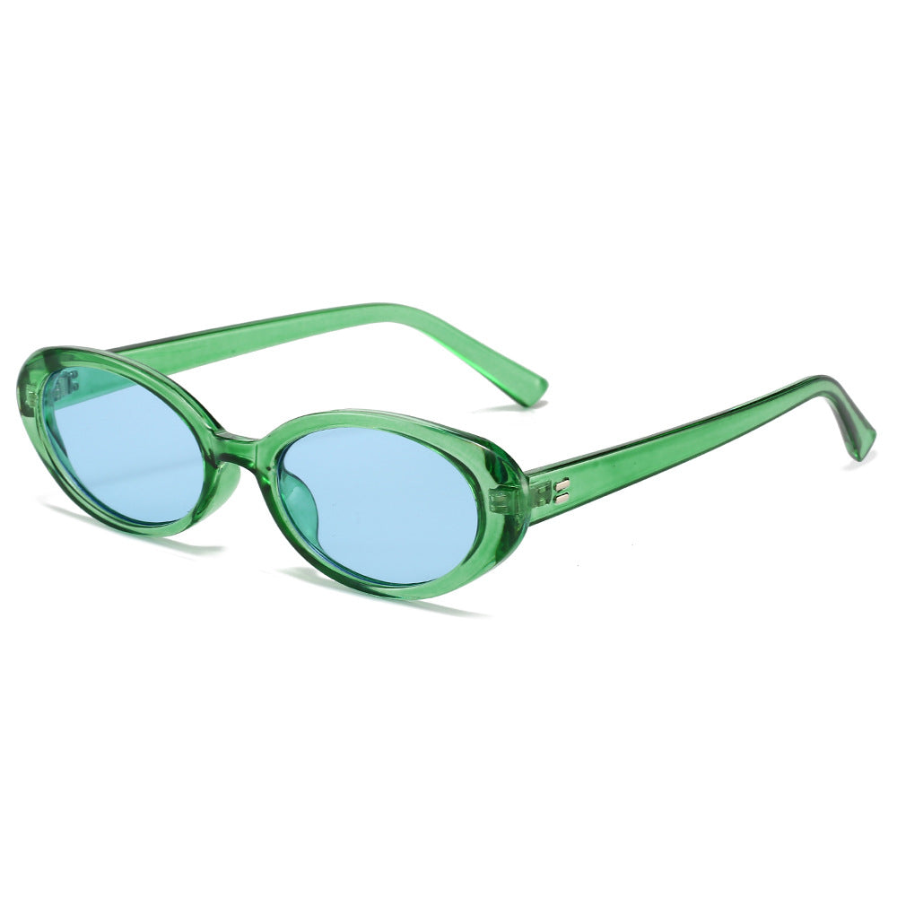 Retro Oval Frame Sunglasses Stylish UV400 Protection