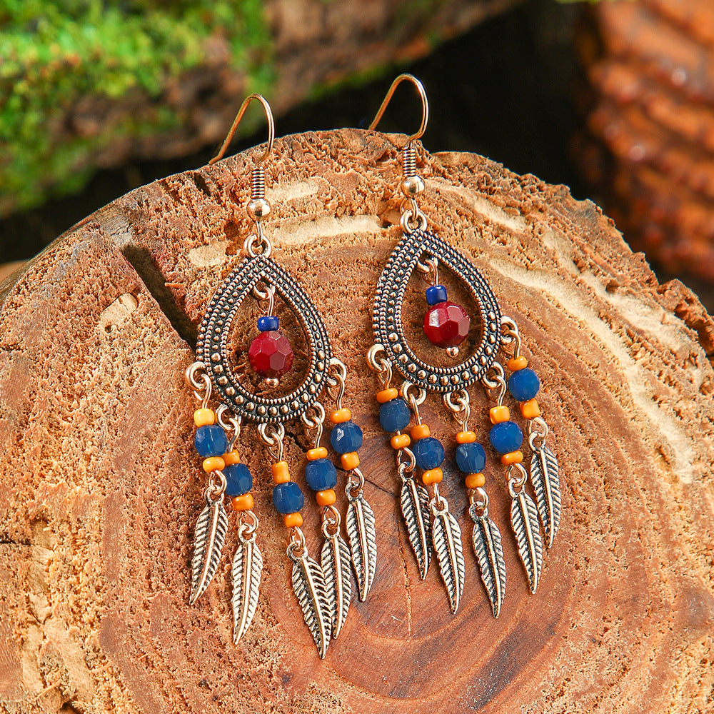 Trendy Ethnic Style Tassel Earrings Colorful Jewelry