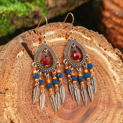 Trendy Ethnic Style Tassel Earrings Colorful Jewelry