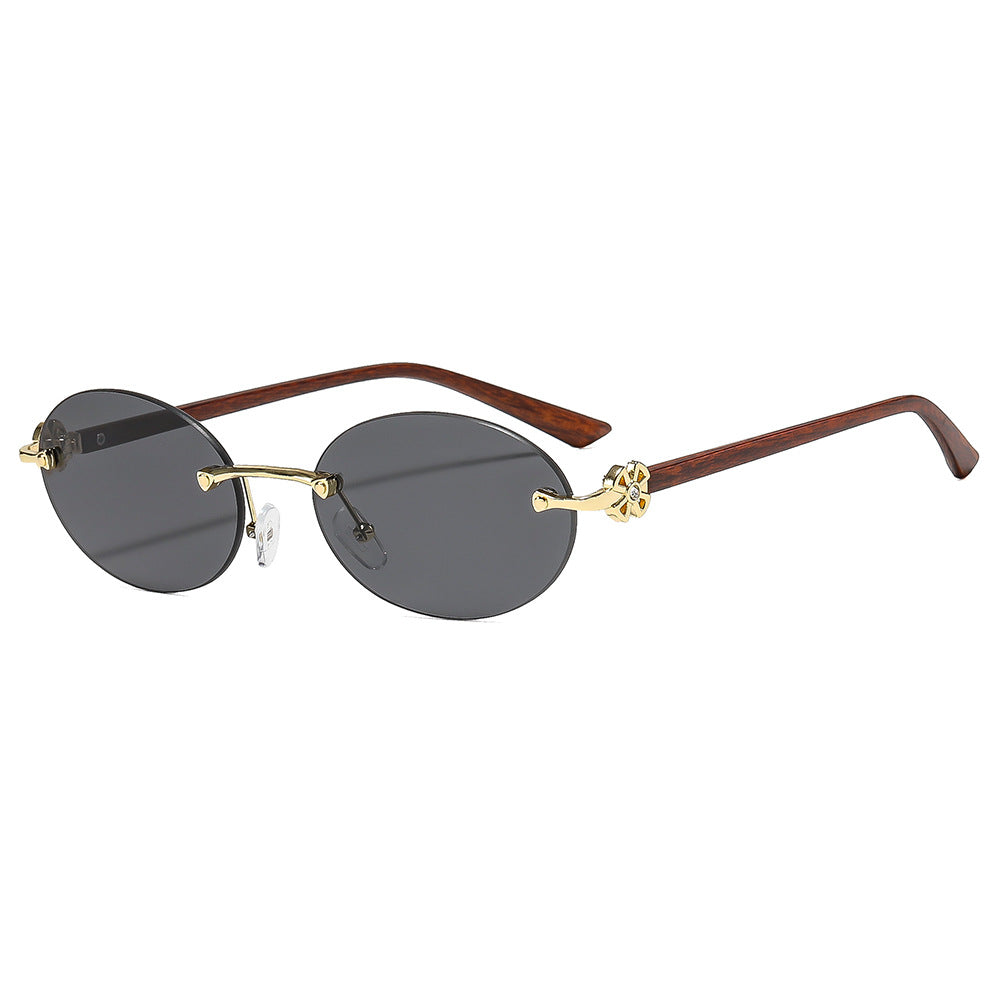 Oval Frame UV400 Sunglasses Fashionable Women's Outdoor Shades