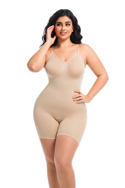 Slimming Seamless Bodysuit With Adjustable Straps And Butt Lifting Design