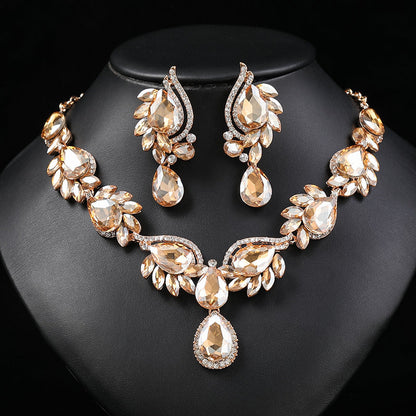 Multicolor Gemstone Necklace Set for Women Elegant Bridal Party Jewelry