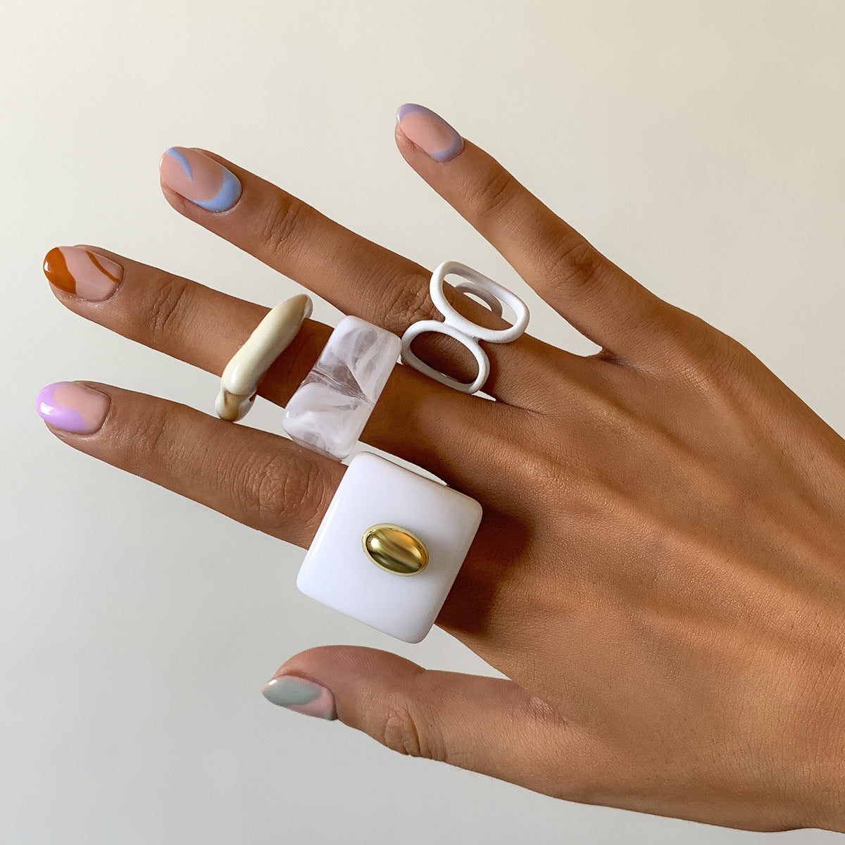 Hellow Out Irregular Simple Adjustable Rings