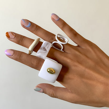 Hellow Out Irregular Simple Adjustable Rings