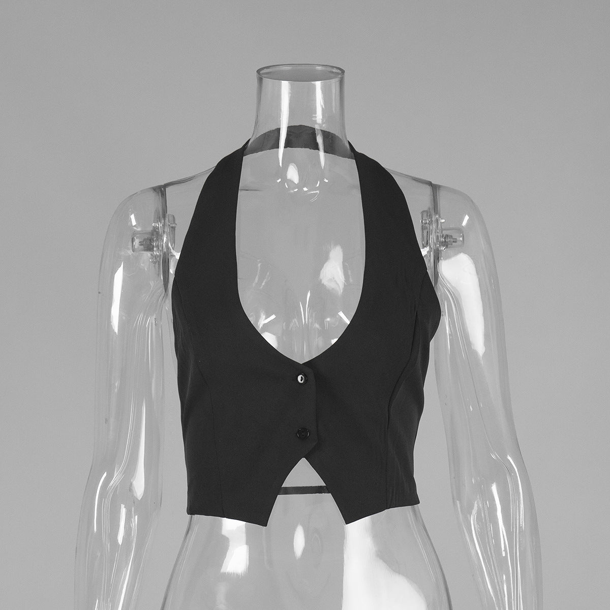 Backless V-Neck Crop Tank Top Sexy Summer Style