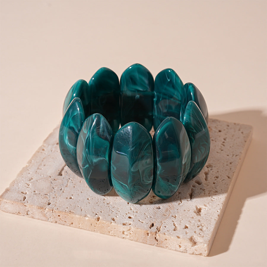 Vintage Wide Resin Splicing Acrylic Bracelets