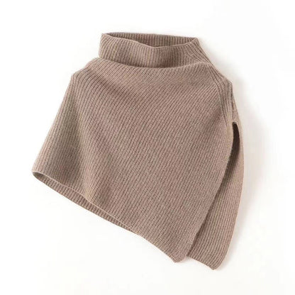 Side Split Solid Color Knitted Shawl Scarf