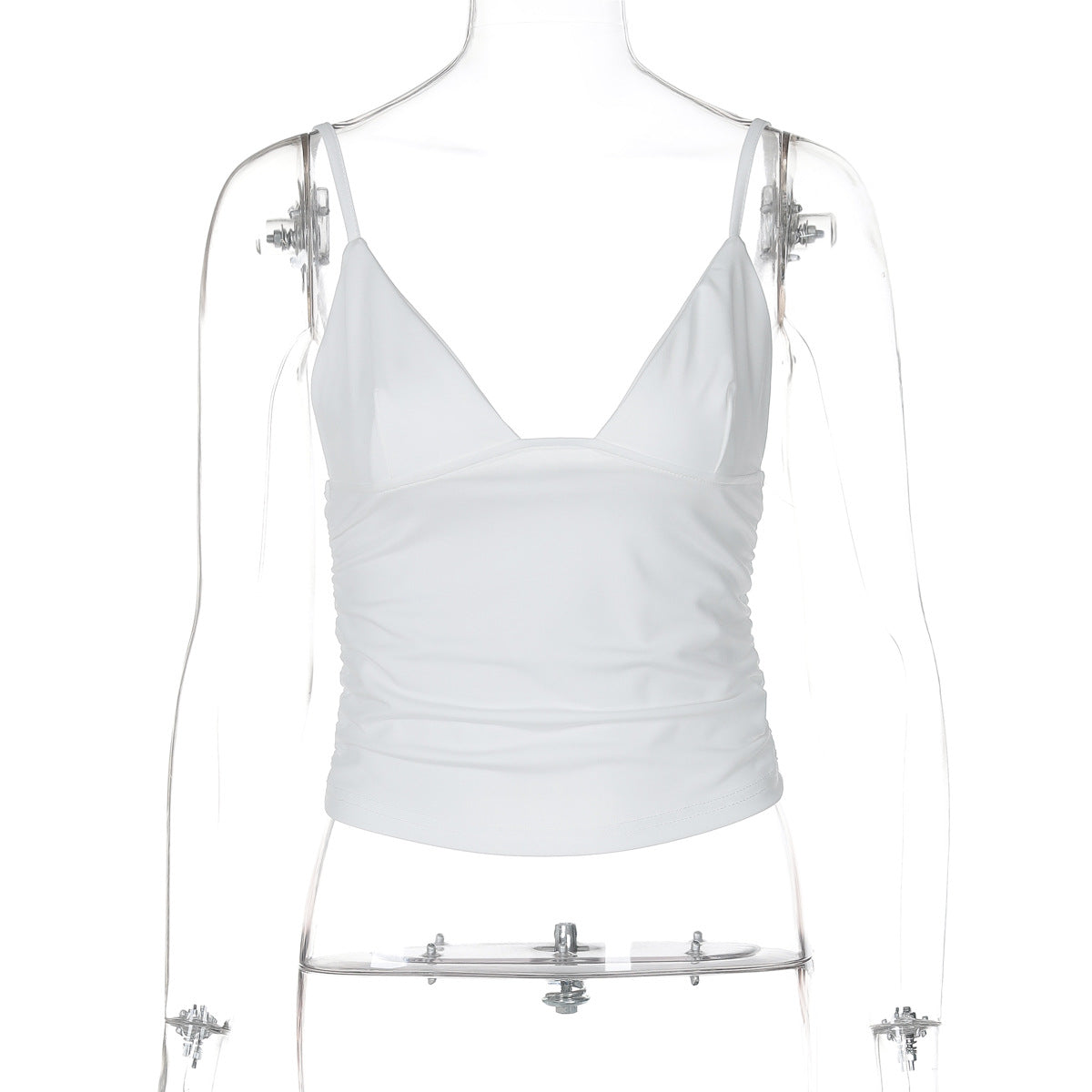 Trendy Casual V-Neck Crop Top