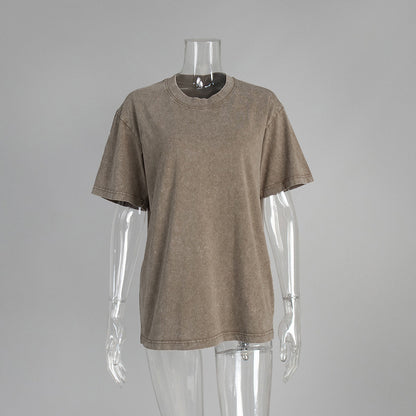 Washed Cotton Relaxed Fit Short Sleeve T-Shirt