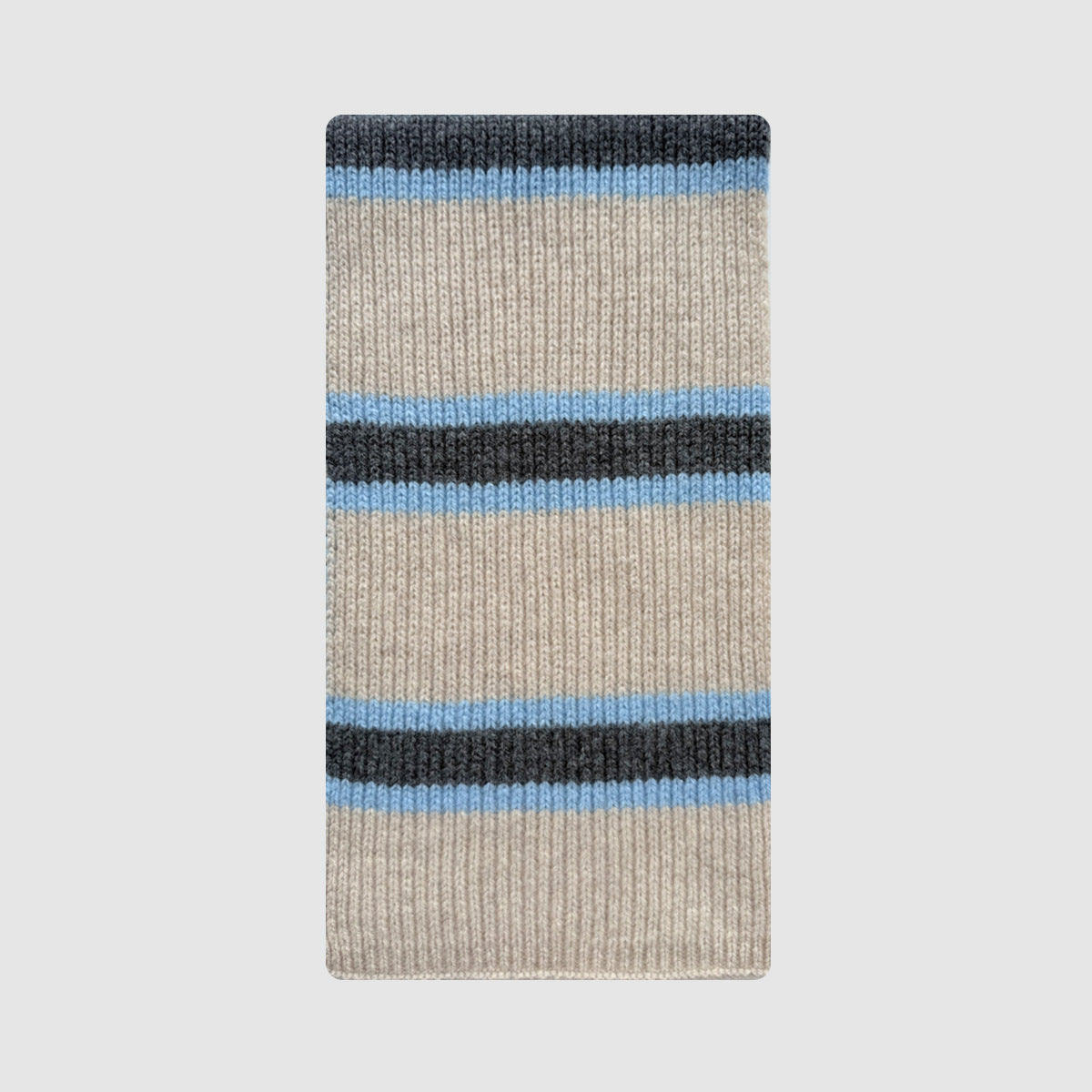 Striped Knit Wool Scarf for Women Casual Soft Neck Warmer