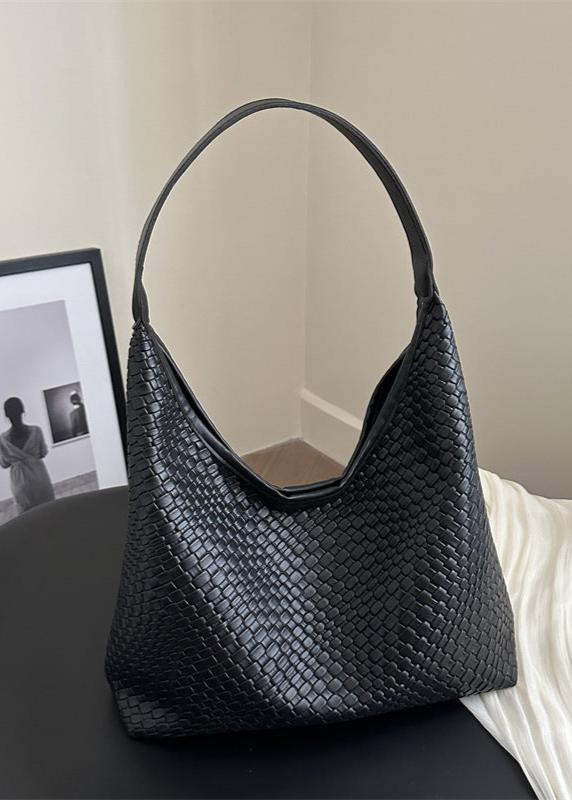 Woven Texture Hobo Shoulder Bag Soft Material