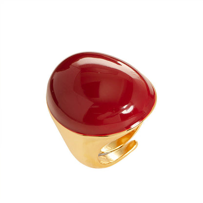 Trendy Geometric Adjustable Copper Ring For Women