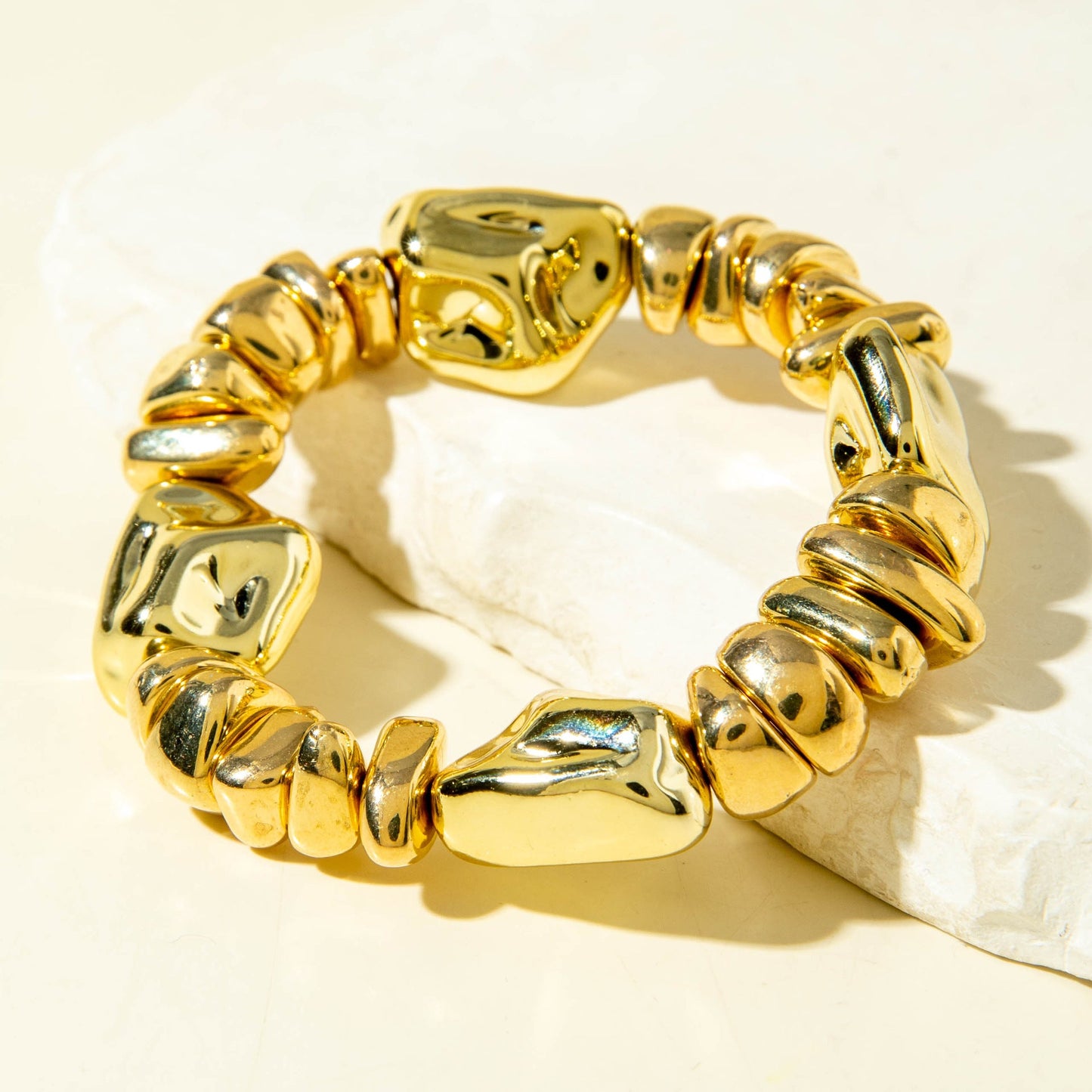 Exaggerated Acrylic Bead Bracelet Set Colorful Retro Jewelry