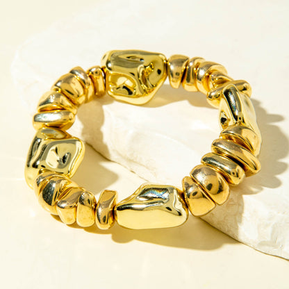 Exaggerated Acrylic Bead Bracelet Set Colorful Retro Jewelry