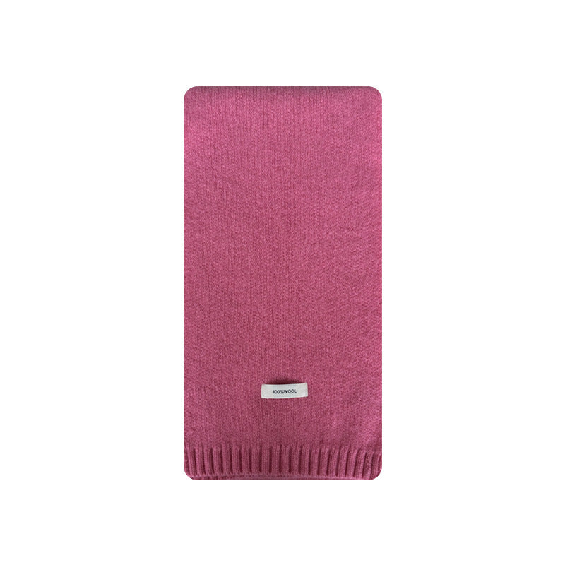 Solid Color 100% Australian Merino Wool Scarf for Women