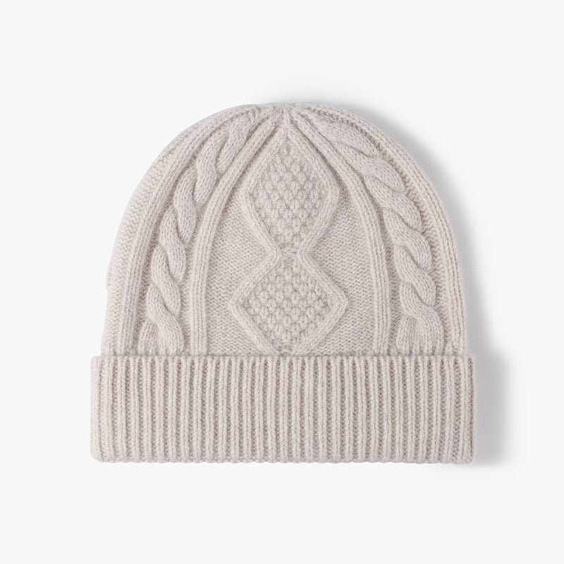 Solid Color Twist Padded Knot Beanie
