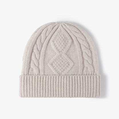 Solid Color Twist Padded Knot Beanie