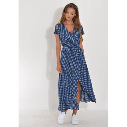 Women'S Summer New V-Neck Print Lace Dress
