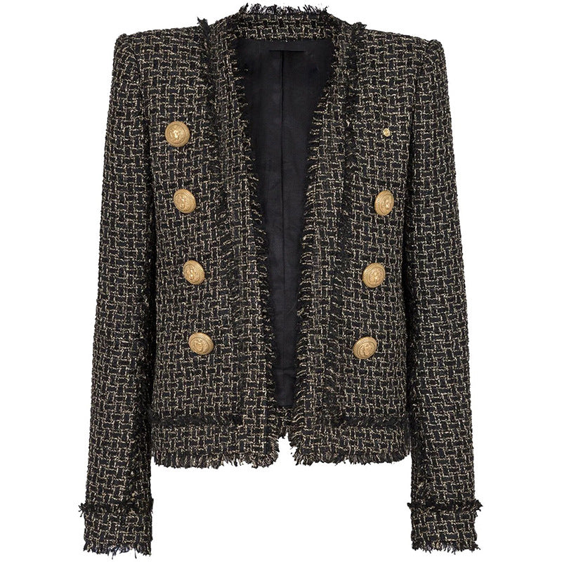 Fringe Tweed Cardigan Jacket Stylish Urban Wear