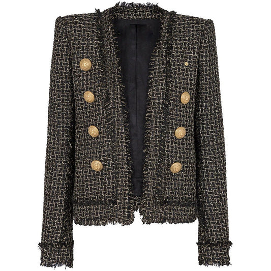 Fringe Tweed Cardigan Jacket Stylish Urban Wear