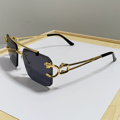 Trendy Square Sunglasses for Men and Women with Metal Frame