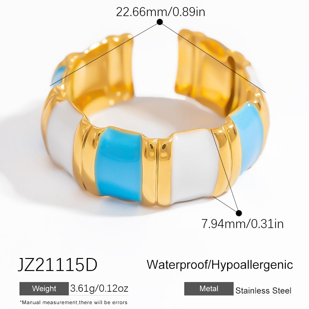 Trendy Open-Style Titanium Steel Rings for Women
