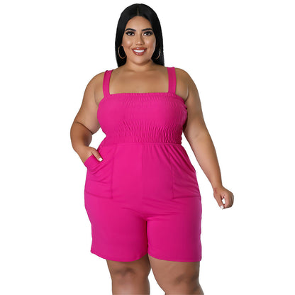 Chic Solid Color Slim-Fit Backless Jumpsuit