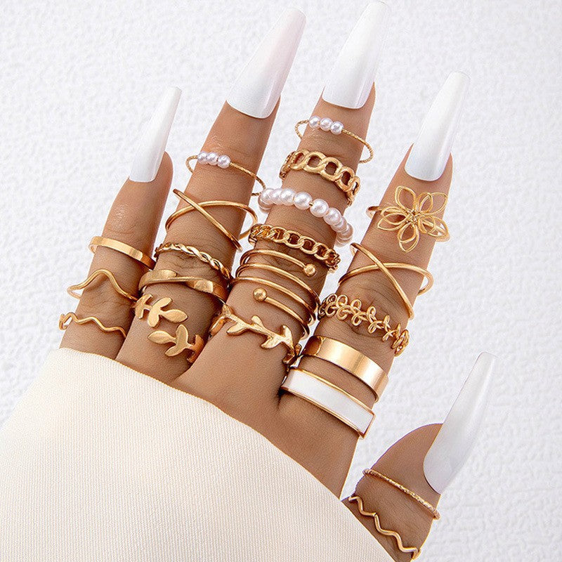Fashionable Geometric Butterfly Open-Ended Adjustable Rings Set