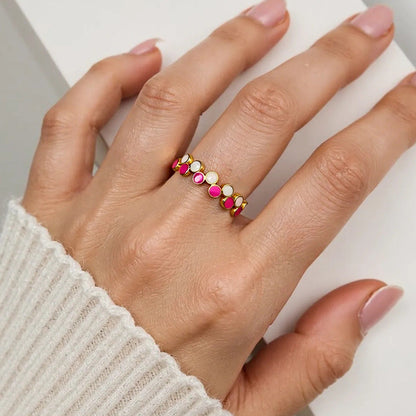 Geometric Stainless Steel Adjustable Ring Trendy Fashion Accessory