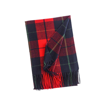 Christamas Theme Plaid Soft Warm Winter Scarf