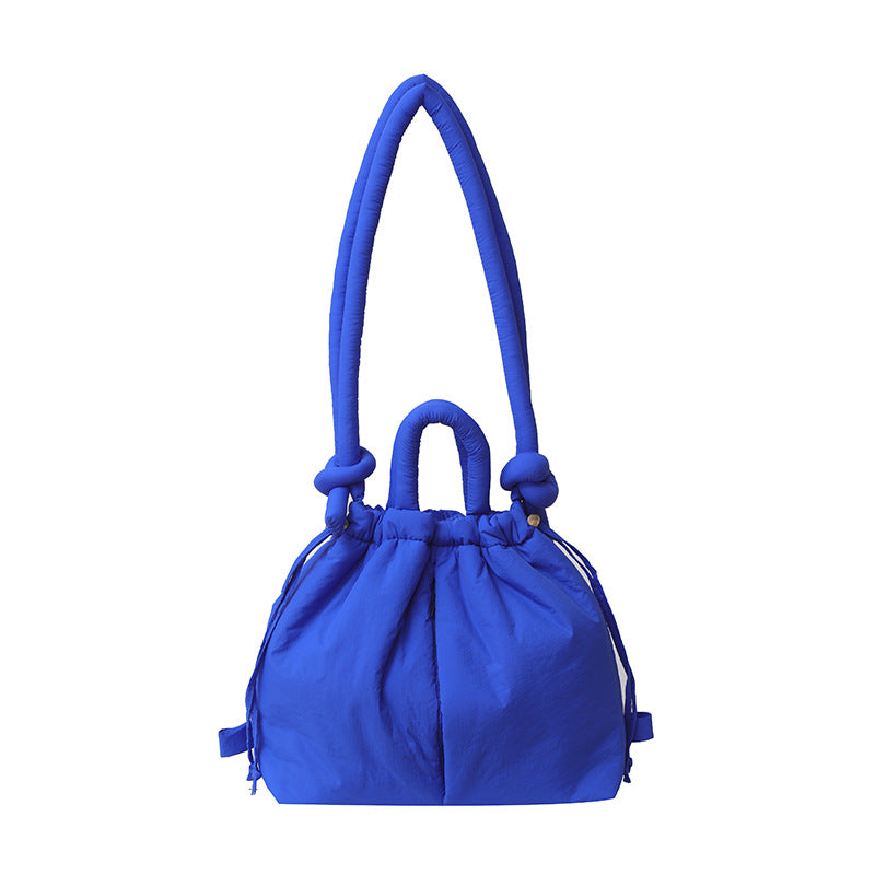 Solid Color Puffer Portable Backpack