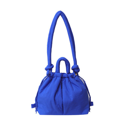 Solid Color Puffer Portable Backpack
