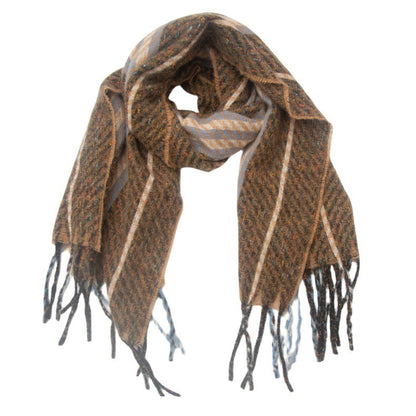 Striped Contrast Color Scarves