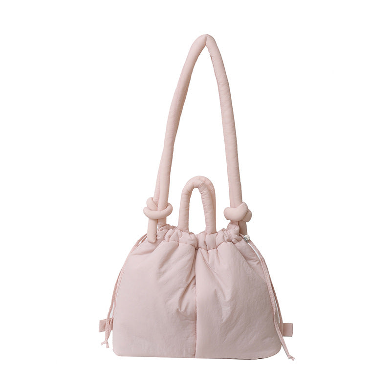 Solid Color Puffer Portable Backpack