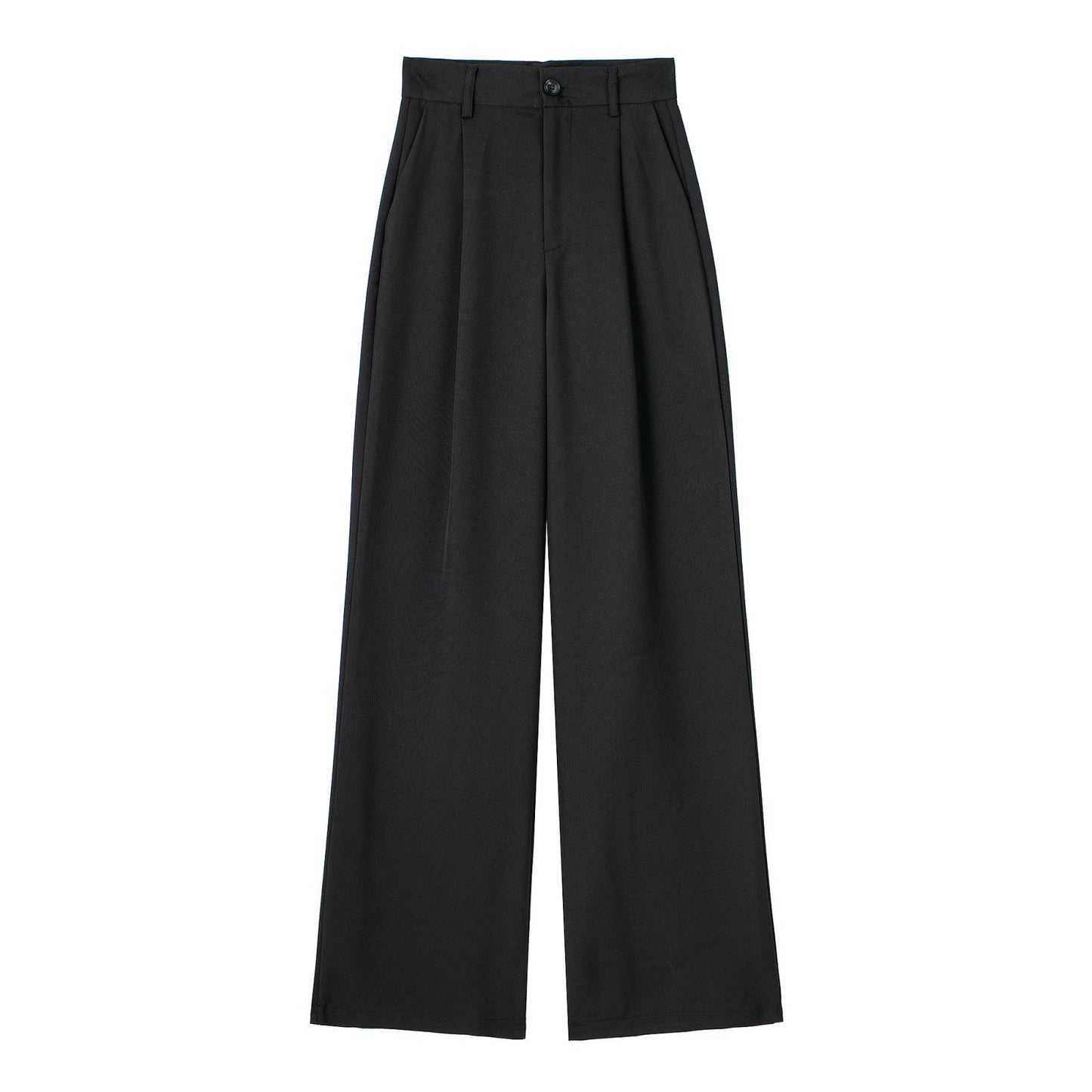 Casual High Waisted Pleated Loose Dress Pants
