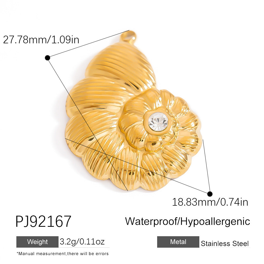 DIY Gradient Butterfly Flower Stainless Steel Pendants
