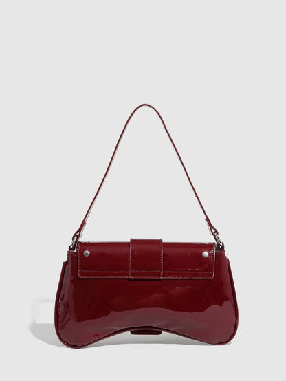 Punk Studded Hollow PU Leather Shoulder Bag