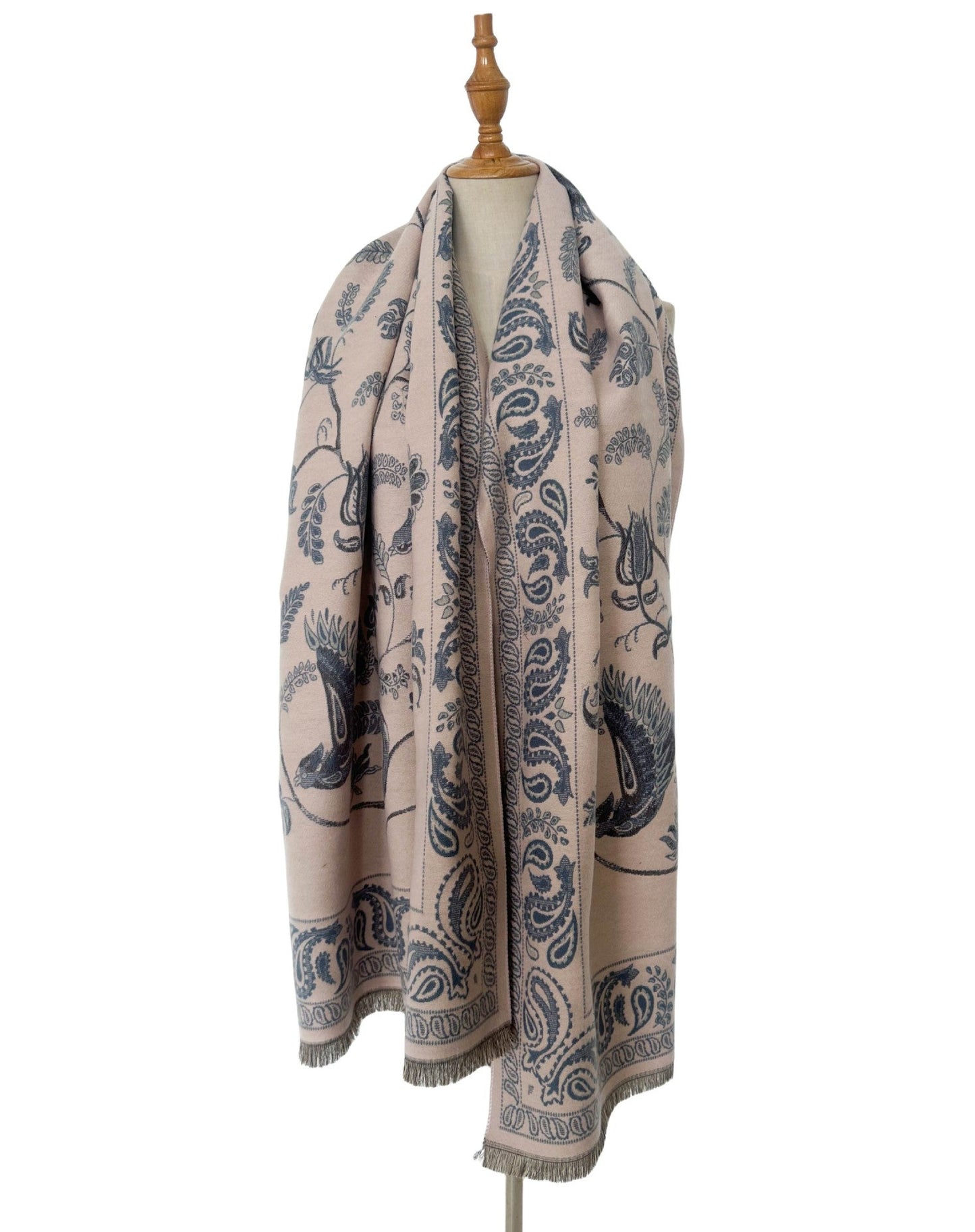 Soft Jacquard Cashew Flower Shawl Winter Scarf