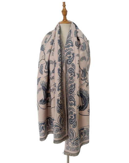 Soft Jacquard Cashew Flower Shawl Winter Scarf
