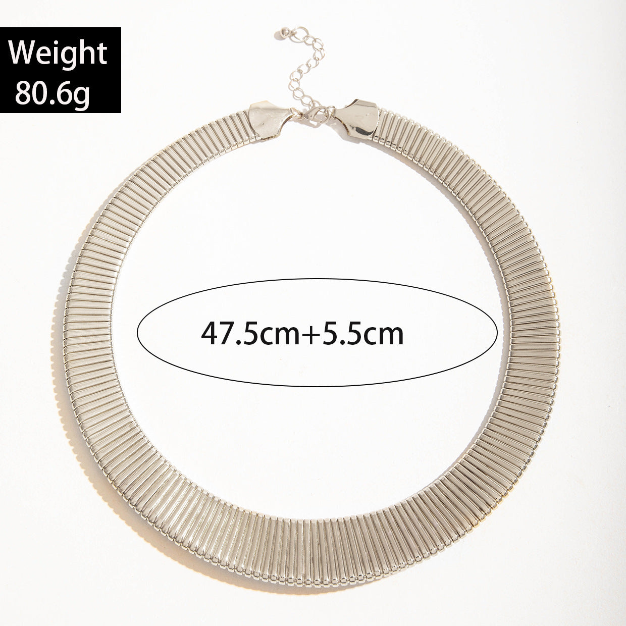 Trendy Geometric Metal Choker Necklace