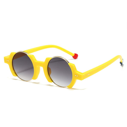 Trendy Round Sunglasses Hip Hop Style UV400 Protection