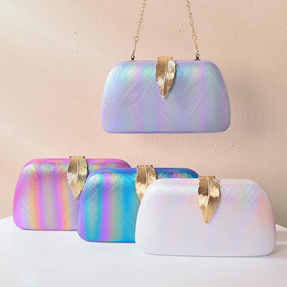 Trendy Gradient Leaf Clutch Bag for Women