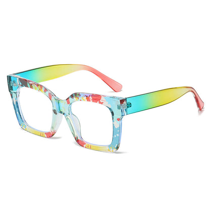 Trendy Floral Pattern Anti-Blue Light Glasses