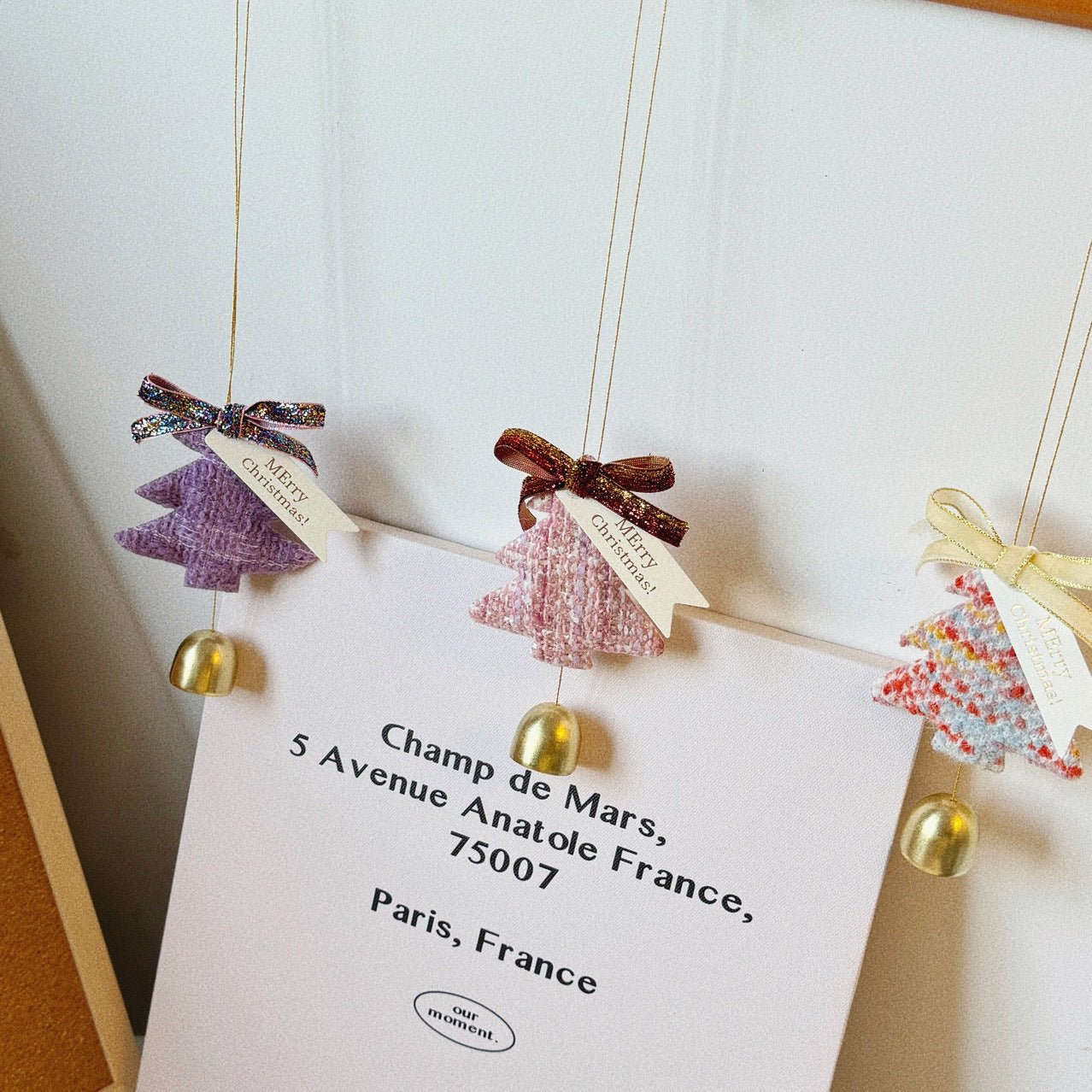 Cute Handmade Christmas Tree Bell Wall Hanging