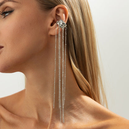Pearl Drop Tassel Ear Cuffs Trendy Ins Style