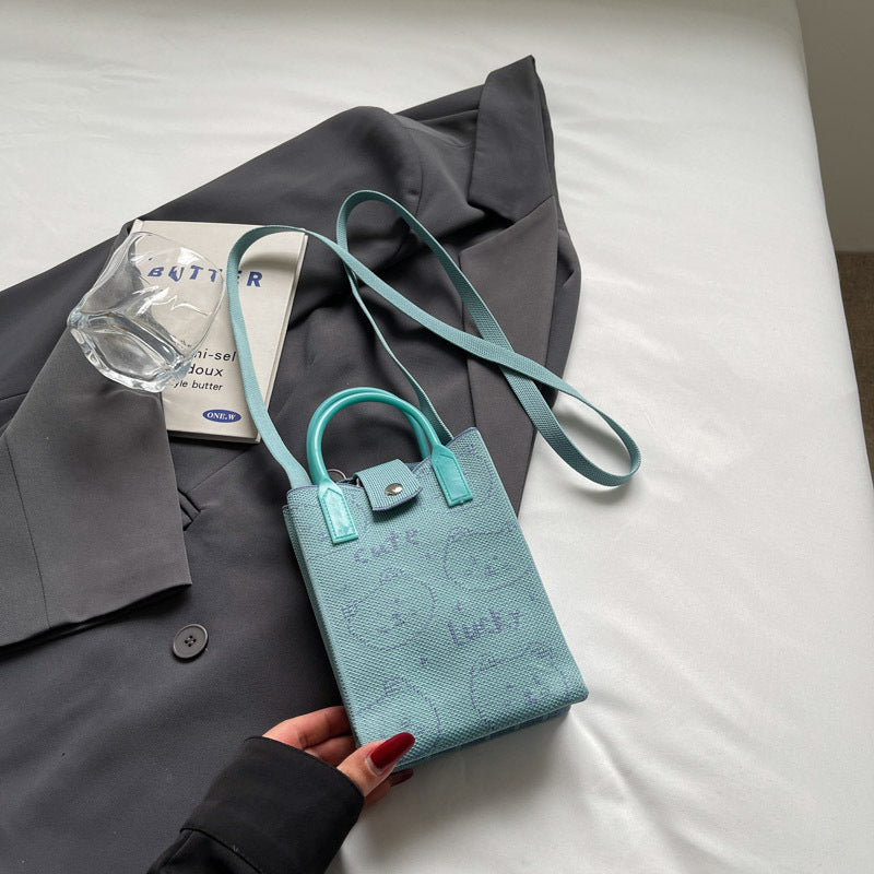 Fashionable Simple Knit Crossbody Phone Bag