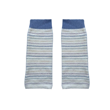 Color Block Wool Blend Knitted Leg Warmers for Women