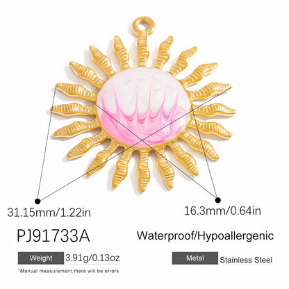 DIY Jewelry Accessories Stainless Steel Sun Shell Necklace