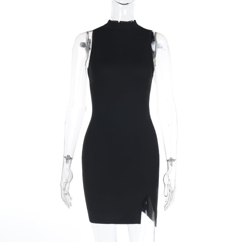 Elegant Sleeveless Bodycon Dress with Side Slit
