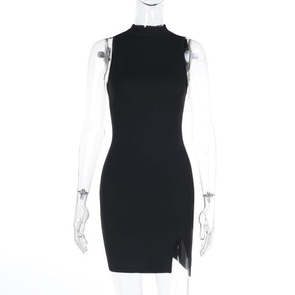 Elegant Sleeveless Bodycon Dress with Side Slit